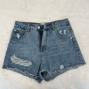 Princess Polly denim shorts.